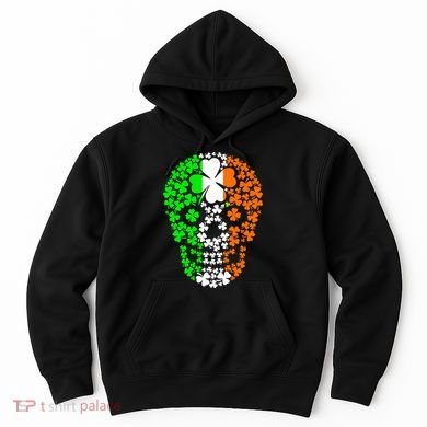 Irish Skull Ireland Clover Hoodie