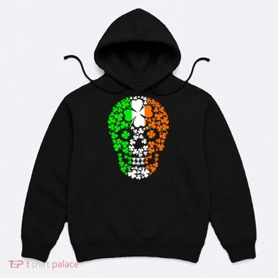 Irish Skull Ireland Clover Hoodie
