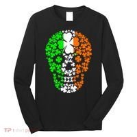 Irish Skull Ireland Clover Long Sleeve Shirt thumb 0