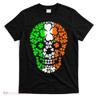 Irish Skull Ireland Clover T-Shirt