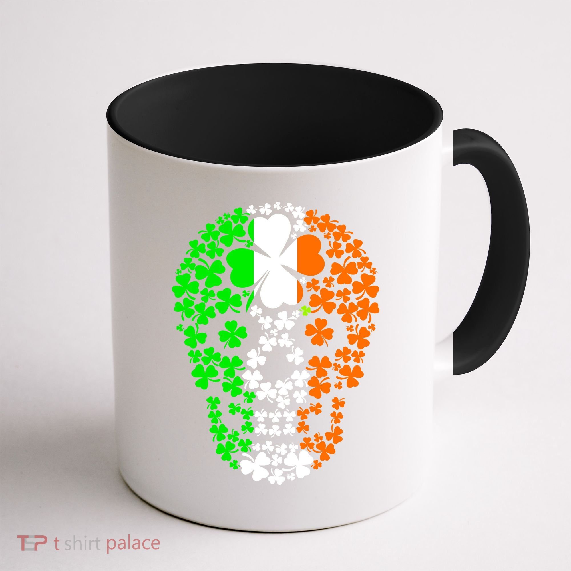 Irish Skull Ireland Clover Coffee Mug