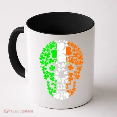 Irish Skull Ireland Clover Coffee Mug