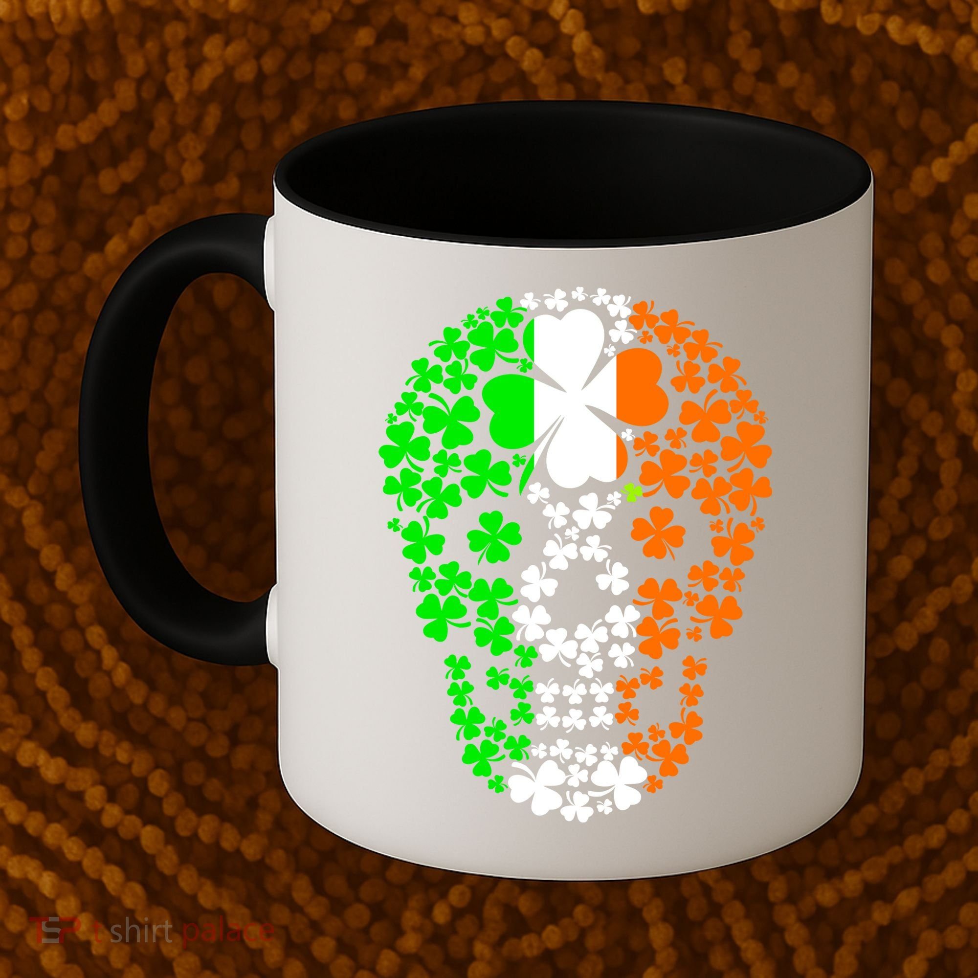Irish Skull Ireland Clover Coffee Mug