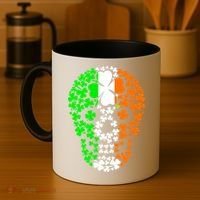 Irish Skull Ireland Clover Coffee Mug thumb 4