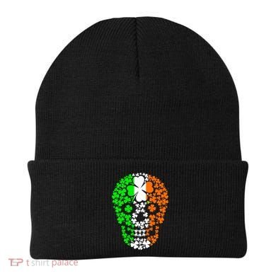 Irish Skull Ireland Clover Beanie