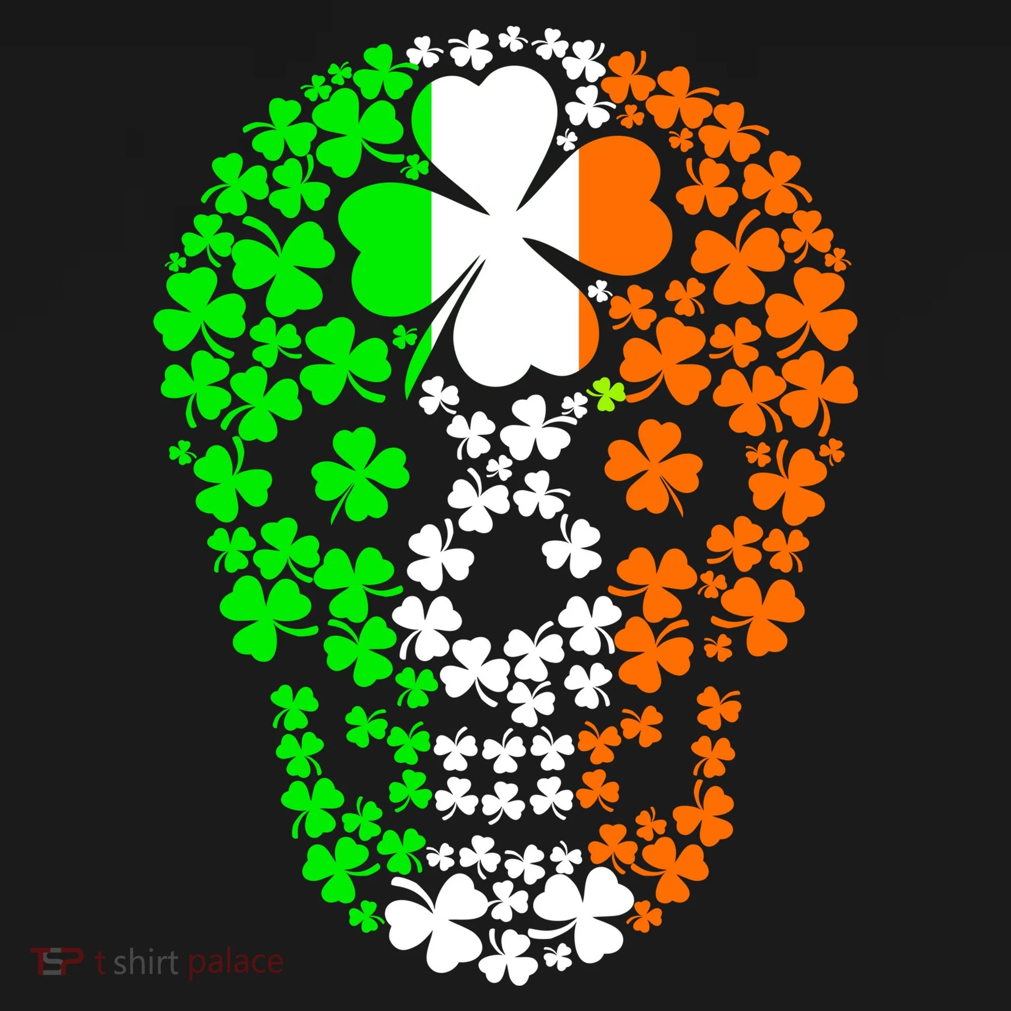 Irish Skull Ireland Clover Women's Hoodie