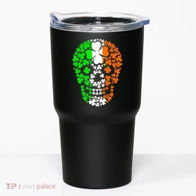Irish Skull Ireland Clover Tumbler