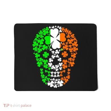 Irish Skull Ireland Clover Mousepad
