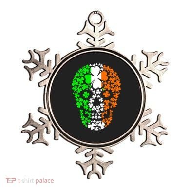 Irish Skull Ireland Clover Ornament