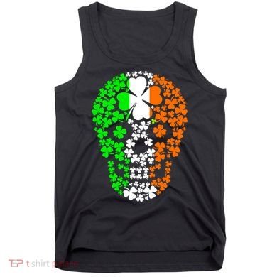 Irish Skull Ireland Clover Tank Top