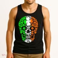 Irish Skull Ireland Clover Tank Top thumb 3