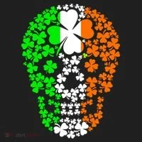 Irish Skull Ireland Clover Golf Towel thumb 3
