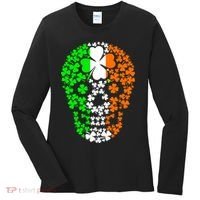 Irish Skull Ireland Clover Women's Long Sleeve Shirt thumb 0