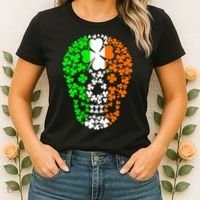 Irish Skull Ireland Clover Women's T-Shirt thumb 2