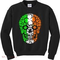 Irish Skull Ireland Clover Kids Sweatshirt thumb 0