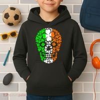 Irish Skull Ireland Clover Kids Hoodie thumb 2