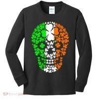 Irish Skull Ireland Clover Kids Long Sleeve Shirt thumb 0