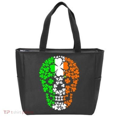 Irish Skull Ireland Clover Tote Bag