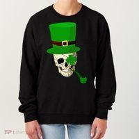 Irish Skull Smoking A Pipe Women's Sweatshirt thumb 0