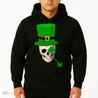 Irish Skull Smoking A Pipe Hoodie thumb 2