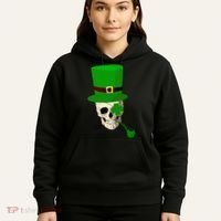 Irish Skull Smoking A Pipe Hoodie thumb 5