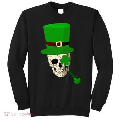 Irish Skull Smoking A Pipe Sweatshirt