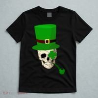 Irish Skull Smoking A Pipe T-Shirt thumb 5