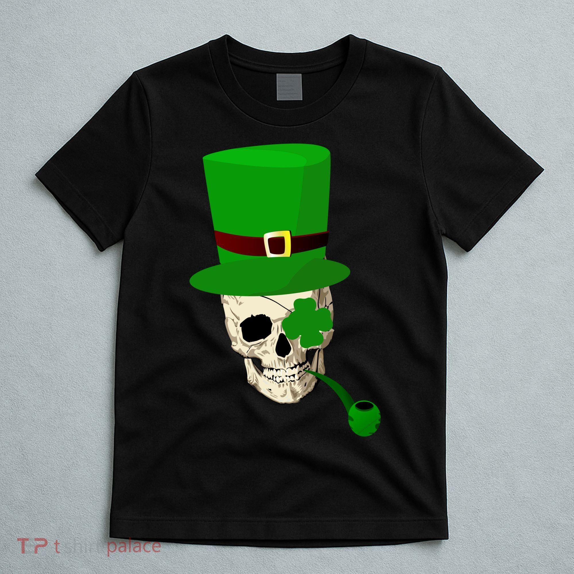 Irish Skull Smoking A Pipe T-Shirt