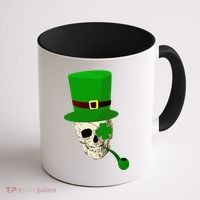 Irish Skull Smoking A Pipe Coffee Mug thumb 1