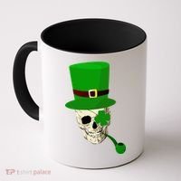 Irish Skull Smoking A Pipe Coffee Mug thumb 0