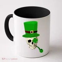 Irish Skull Smoking A Pipe Coffee Mug thumb 0