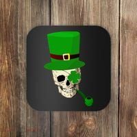 Irish Skull Smoking A Pipe Coaster thumb 0