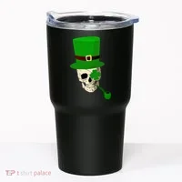 Irish Skull Smoking A Pipe Tumbler thumb 0