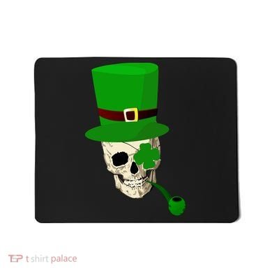 Irish Skull Smoking A Pipe Mousepad