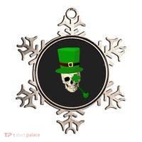 Irish Skull Smoking A Pipe Ornament thumb 0