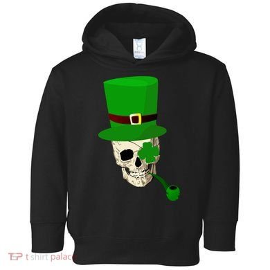 Irish Skull Smoking A Pipe Toddler Hoodie