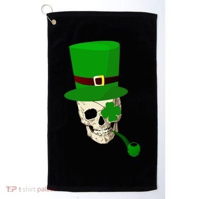 Irish Skull Smoking A Pipe Golf Towel