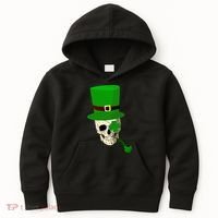 Irish Skull Smoking A Pipe Kids Hoodie thumb 0
