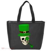 Irish Skull Smoking A Pipe Tote Bag thumb 0