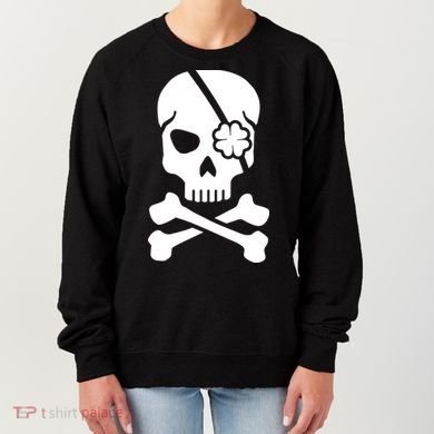 Irish Skull With A Pirate Clover Patch Women's Sweatshirt