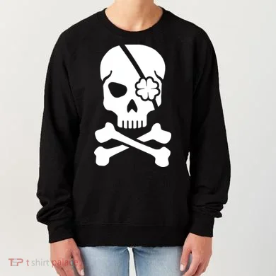 Irish Skull With A Pirate Clover Patch Women's Sweatshirt