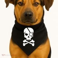 Irish Skull With A Pirate Clover Patch USA-Made Doggie Bandana thumb 1