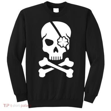 Irish Skull With A Pirate Clover Patch Sweatshirt