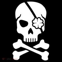 Irish Skull With A Pirate Clover Patch Women's Hoodie thumb 2