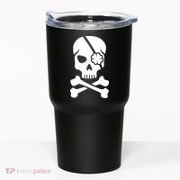 Irish Skull With A Pirate Clover Patch Tumbler thumb 0