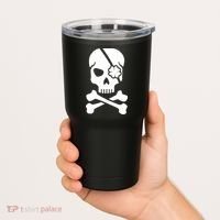 Irish Skull With A Pirate Clover Patch Tumbler thumb 2
