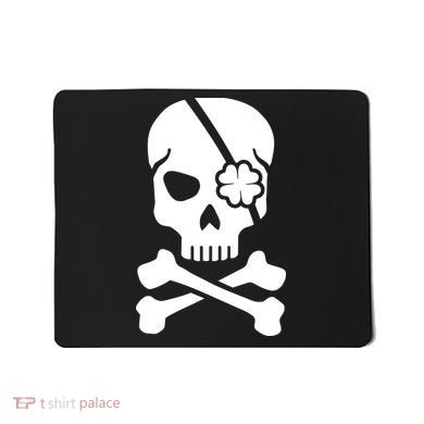 Irish Skull With A Pirate Clover Patch Mousepad