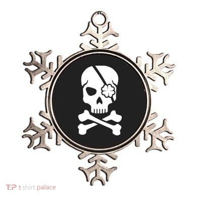 Irish Skull With A Pirate Clover Patch Ornament