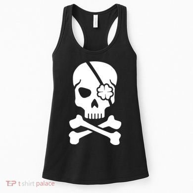 Irish Skull With A Pirate Clover Patch Women's Tank Top