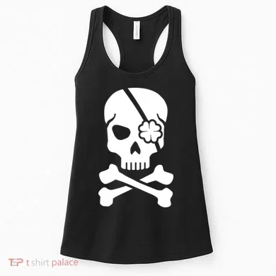 Irish Skull With A Pirate Clover Patch Women's Tank Top